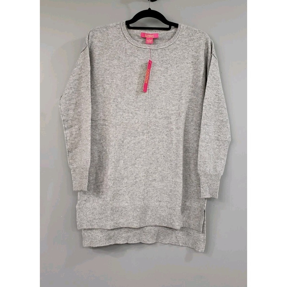 NEW SIZE SMALL Catherine Malandrino Cashmere Sweater Slight flint heathered gray